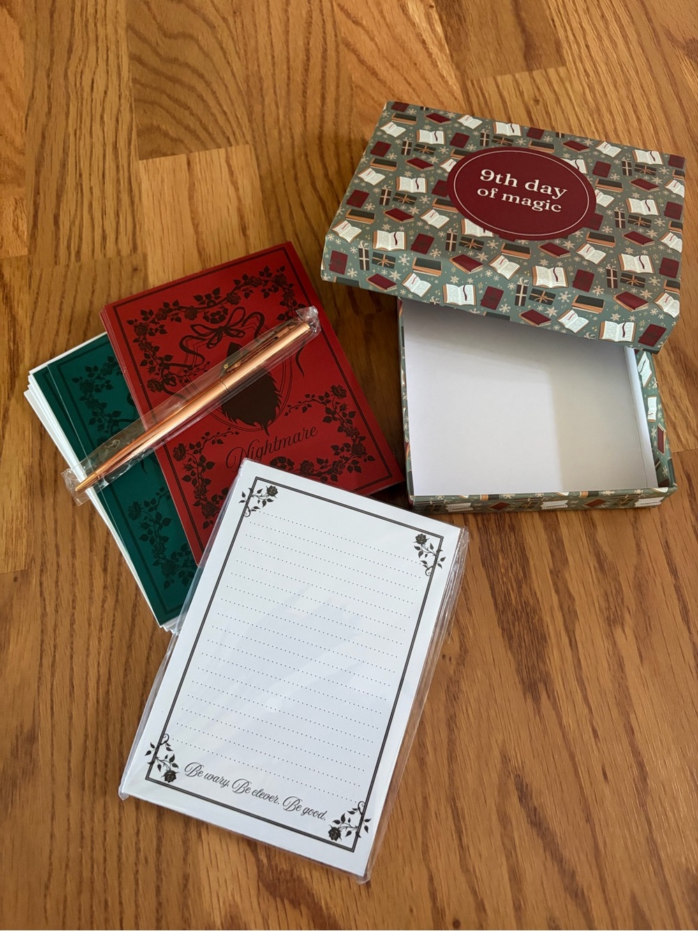 Owlcrate-gothic stationery set inspired by Rachel Gillig's novel One Dark Window